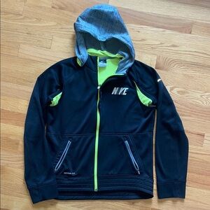 NIKE  Kids XL Black and Green hoodie jacket